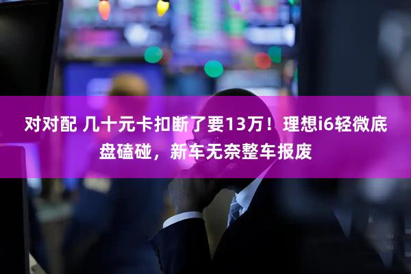 对对配 几十元卡扣断了要13万！理想i6轻微底盘磕碰，新车无奈整车报废